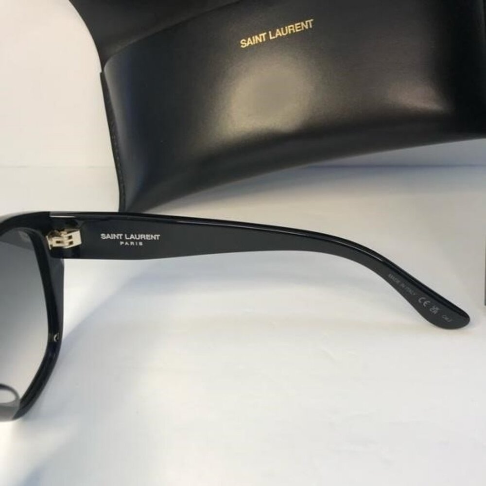 💯 - New Authentic SAINT LAURENT SLM8/F Sunglasses Black - Picture 12 of 13